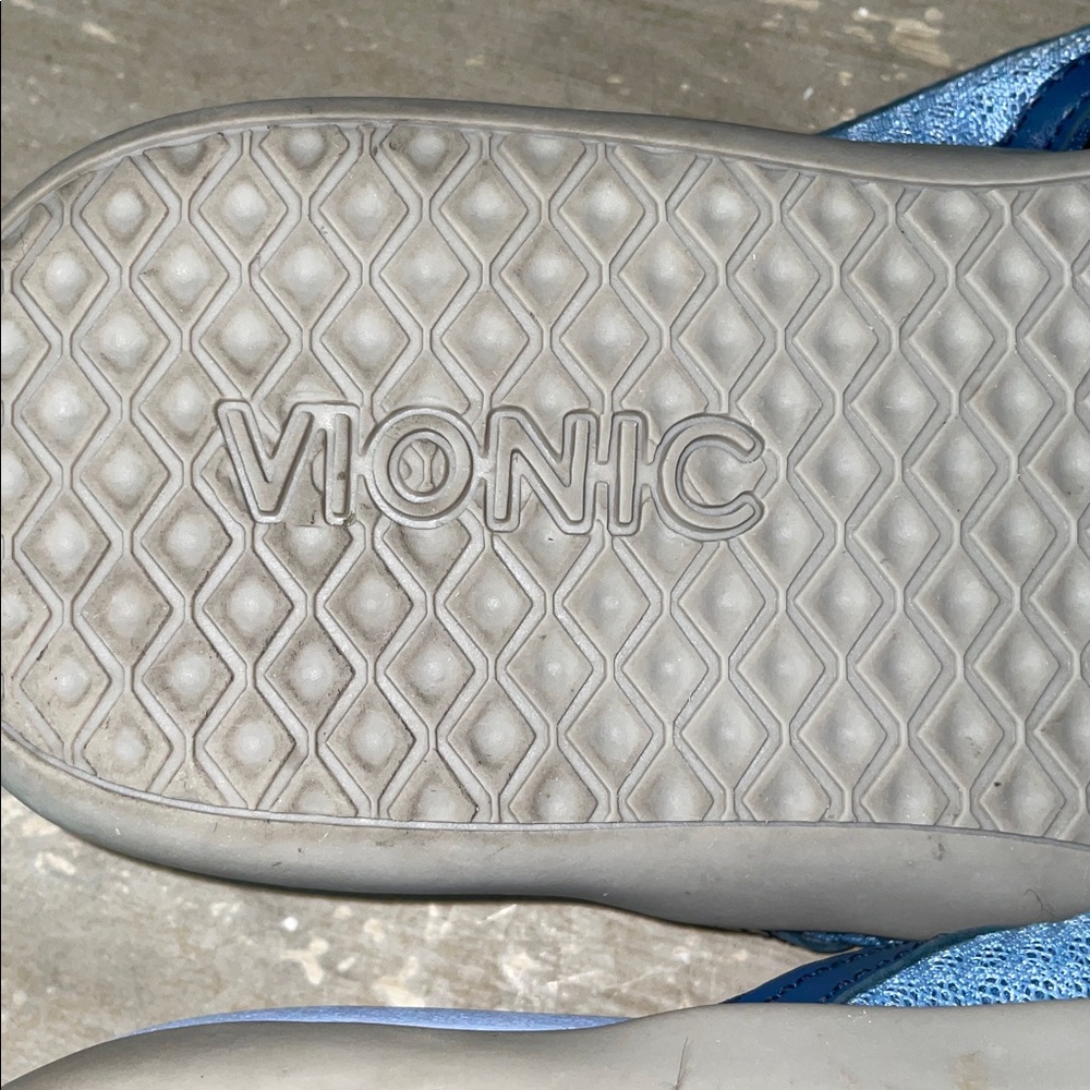 Vionic Blue and Light Blue Flip-Flops - Picture 6 of 6